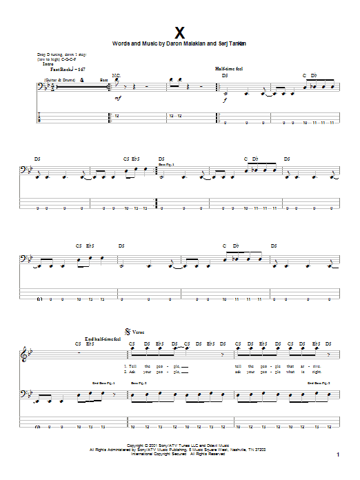 Produktgalerie: Seite 1 von 1 X, System Of A Down, E-Bass