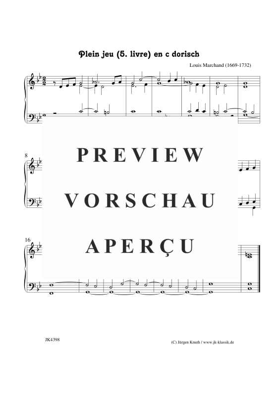 Produktbild zu: Plein jeu (5. livre) en c dorischLouis Marchand