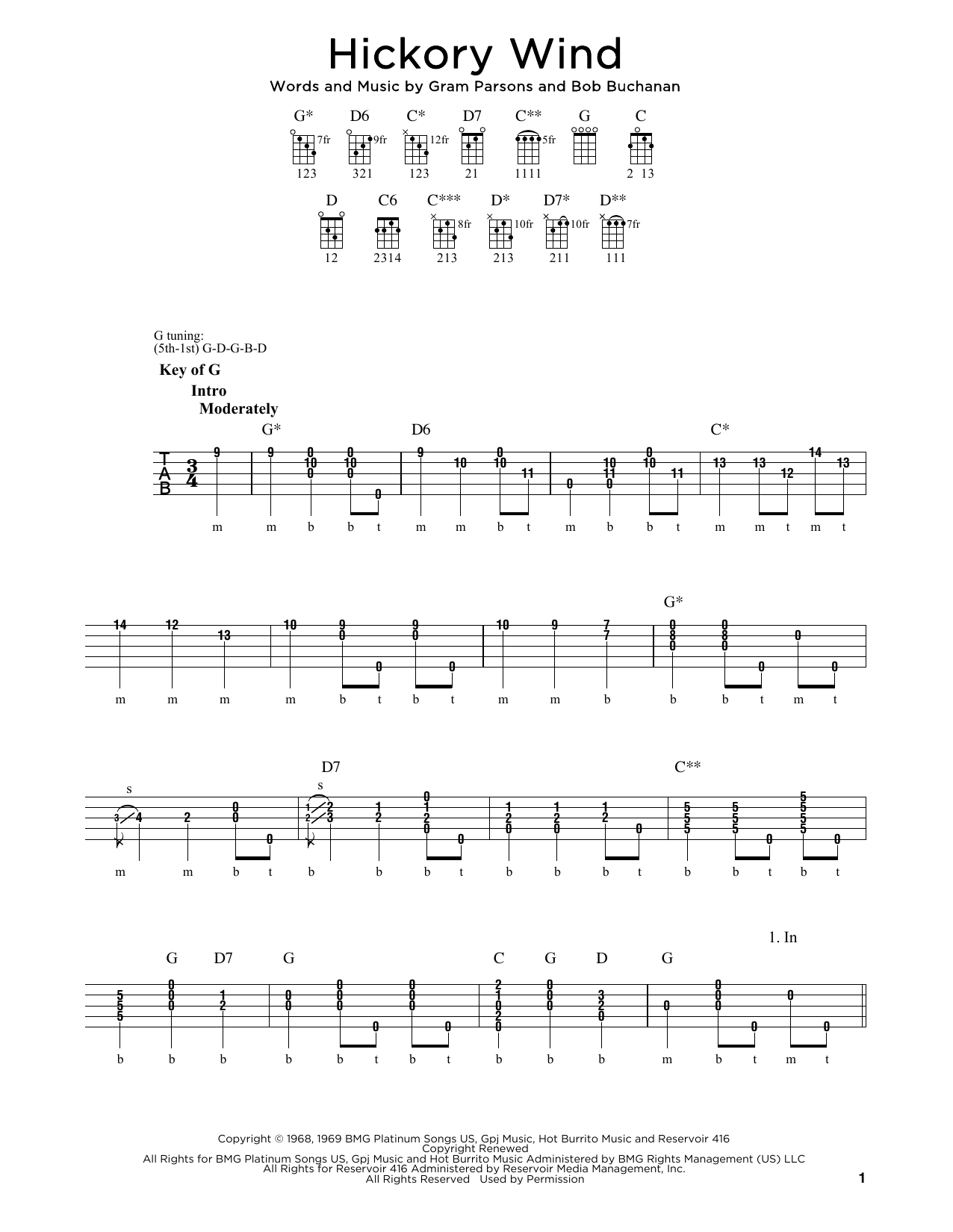 Produktgalerie: Seite 1 von 1 Hickory Wind, Gram Parsons, Banjo