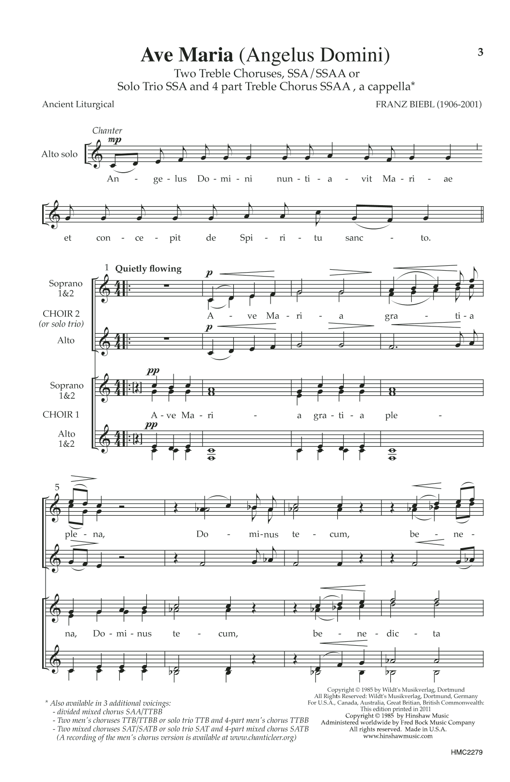 Produktgalerie: Seite 1 von 1 Ave Maria, Franz Biebl, Chor