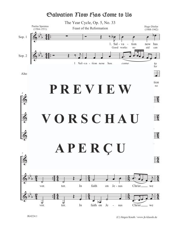 gallery: Salvation Now Has Come to Us (The Year Cycle, Op.5, No.33), , Frauenchor SSA