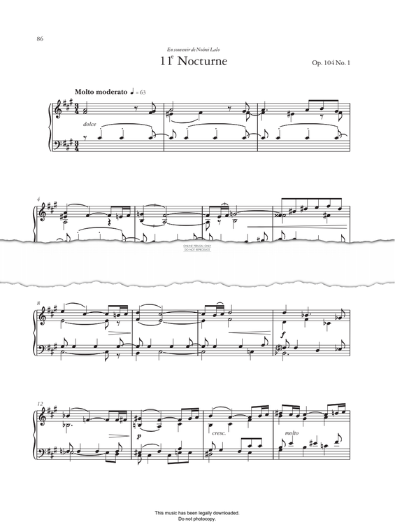Product picture to: Nocturne No.11, Op.104, No.1