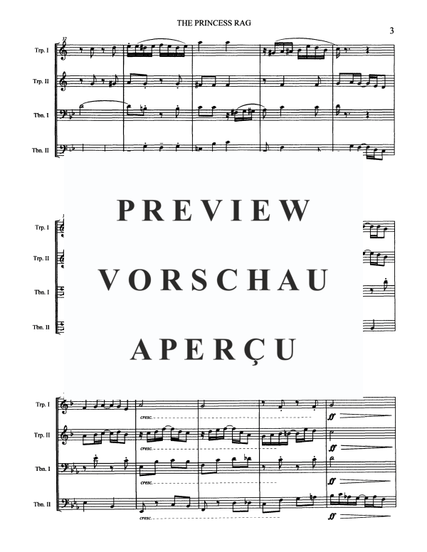 Produktgalerie: Seite 5 von 10 The Princess Rag, , Blechbläserquartett
