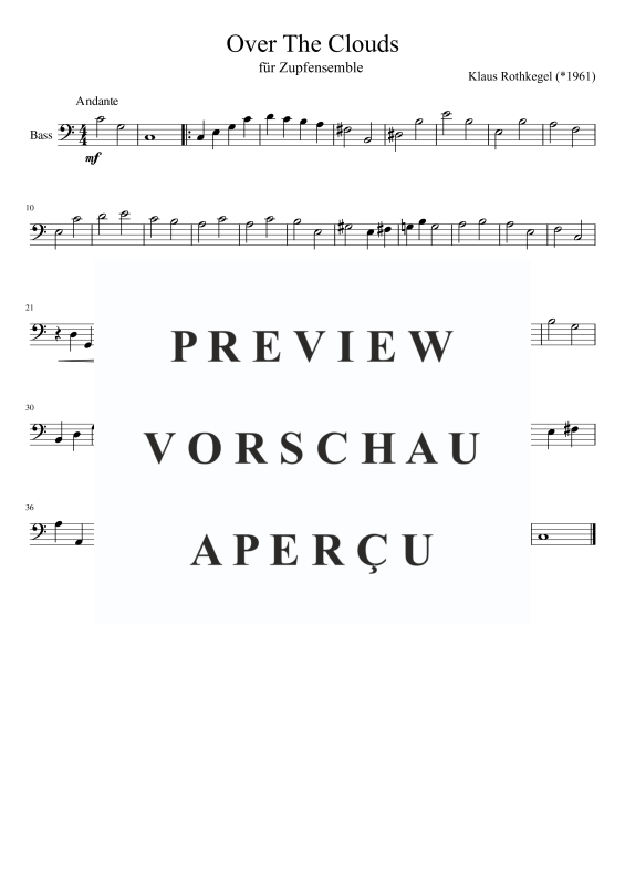 Over The Clouds (Einzelstimmen)