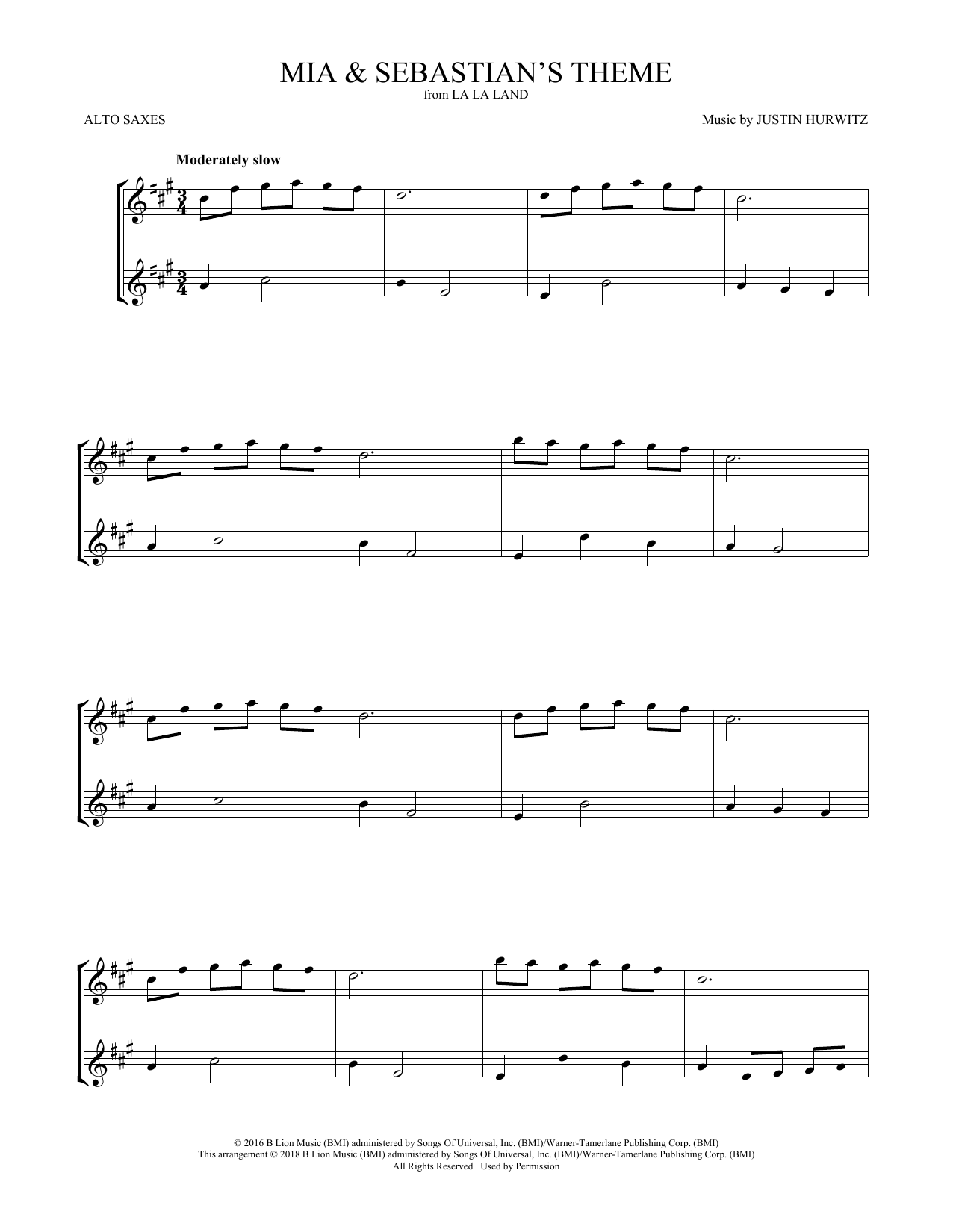Product gallery: Page 1 of 1 Mia & Sebastian's Theme (from La La Land), Justin Hurwitz