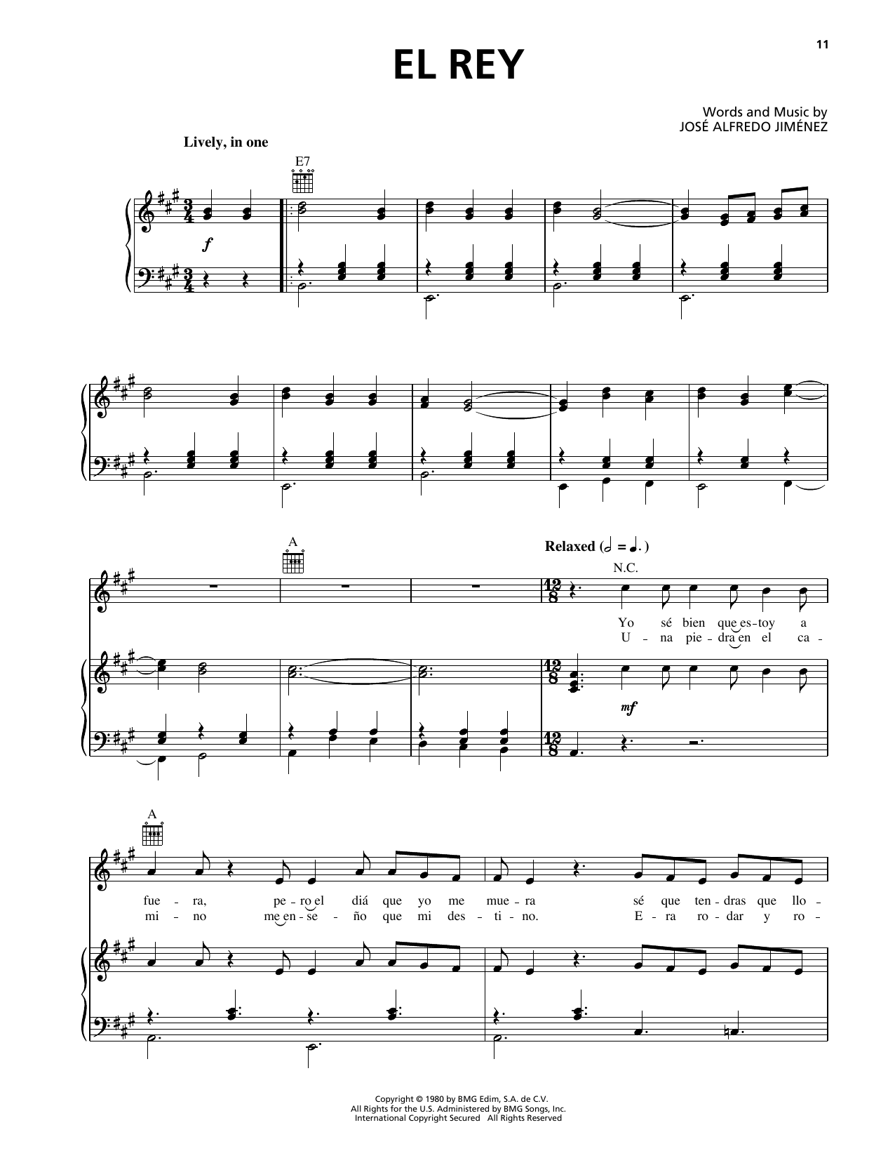 Produktgalerie: Seite 1 von 1 El Rey, Jose Alfredo Jimenez, Gesang, Gitarre, Klavier