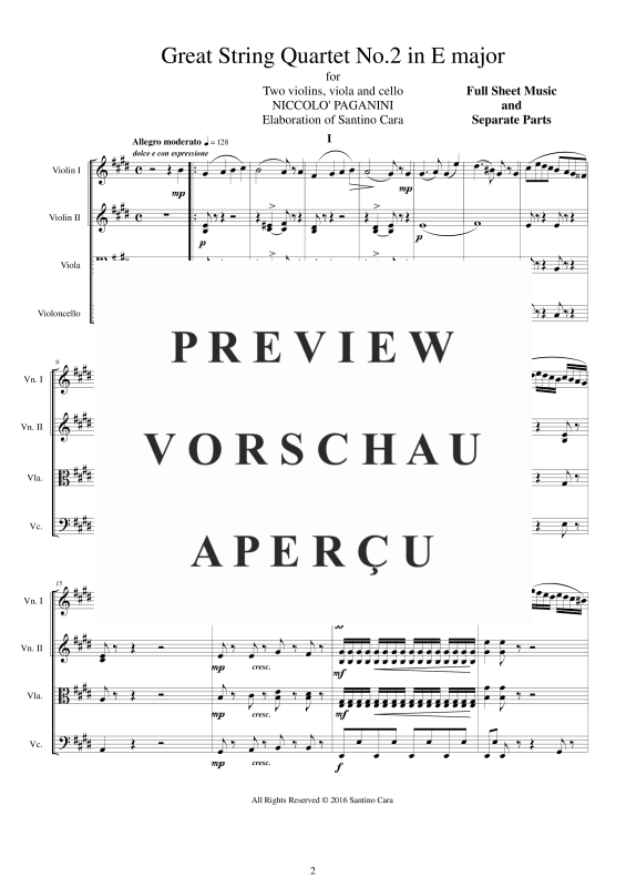 Produktgalerie: Seite 3 von 11 Streichquartett Nr. 2 in E-Dur, , Streicherquartett (Partitur und Einzelstimmen