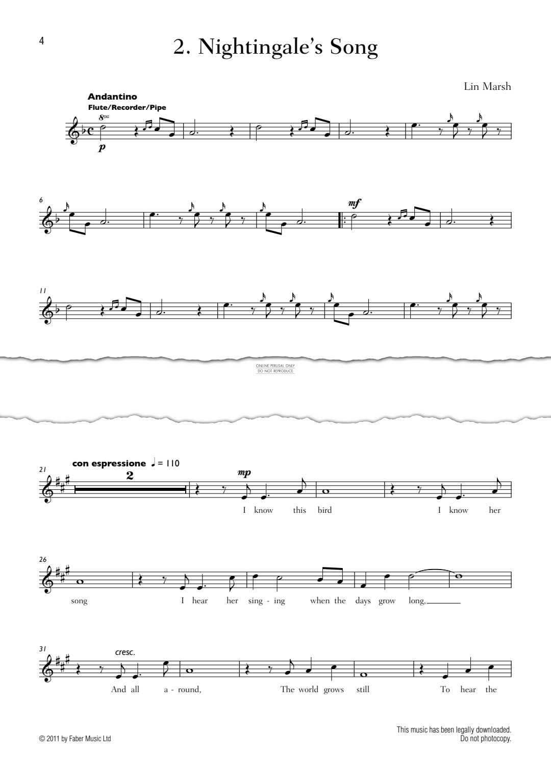 Product picture to: Nightingale's Song (from 'Song Of The Earth')