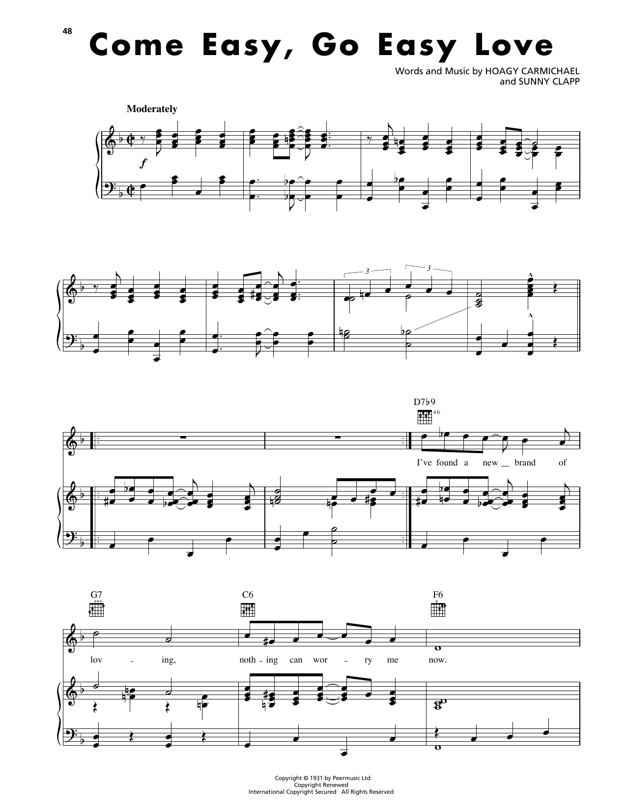 Product gallery: Page 1 of 1 Come Easy, Go Easy Love, Hoagy Carmichael