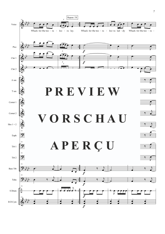 Produktgalerie: Seite 10 von 11 The Spanish Lady, , Solo Gesang und Concert Band