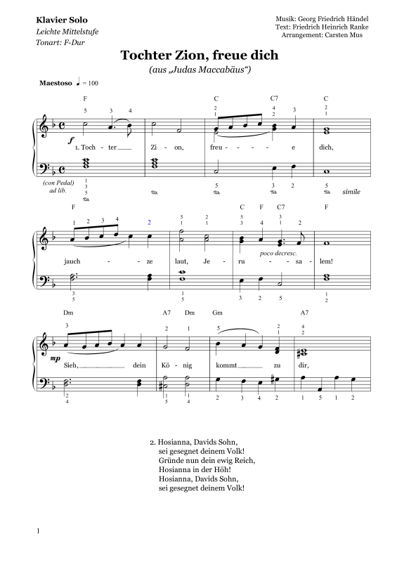 Produktbild zu: Tochter Zion, freue dichTraditional