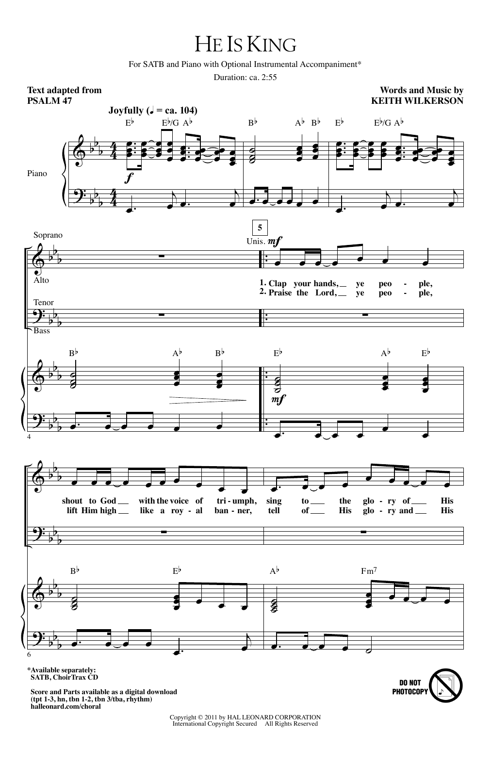 Produktgalerie: Seite 1 von 1 He Is King, Keith Wilkerson, Chor