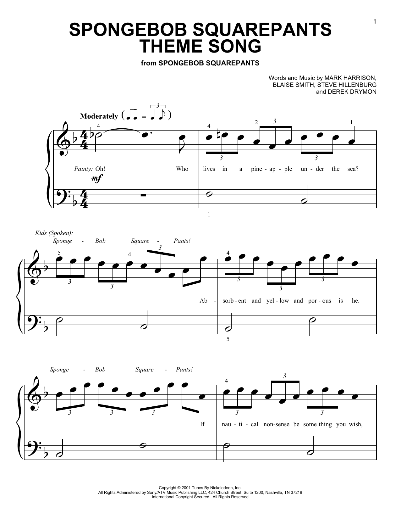 Produktbild zu: SpongeBob SquarePants Theme Song