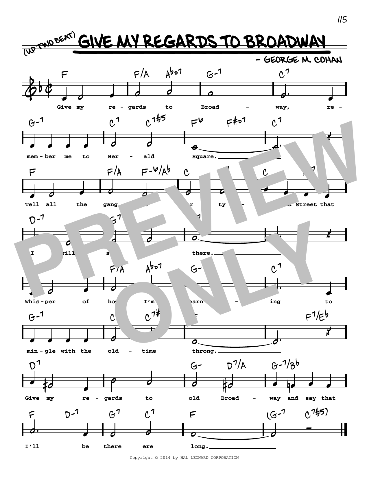 Product picture to: Give My Regards To Broadway (Low Voice)