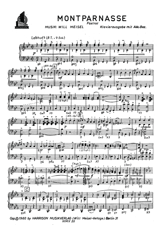 Produktbild zu: MontparnasseFoxtrott