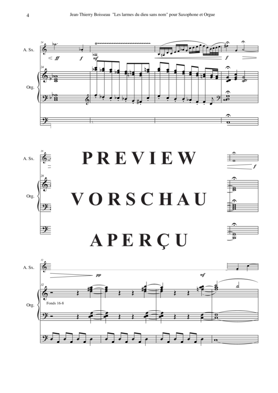 Product gallery: Page 5 of 17 Les Larmes de Dieu Sans Nom , Paul Wehage, (alto saxophone + organ)