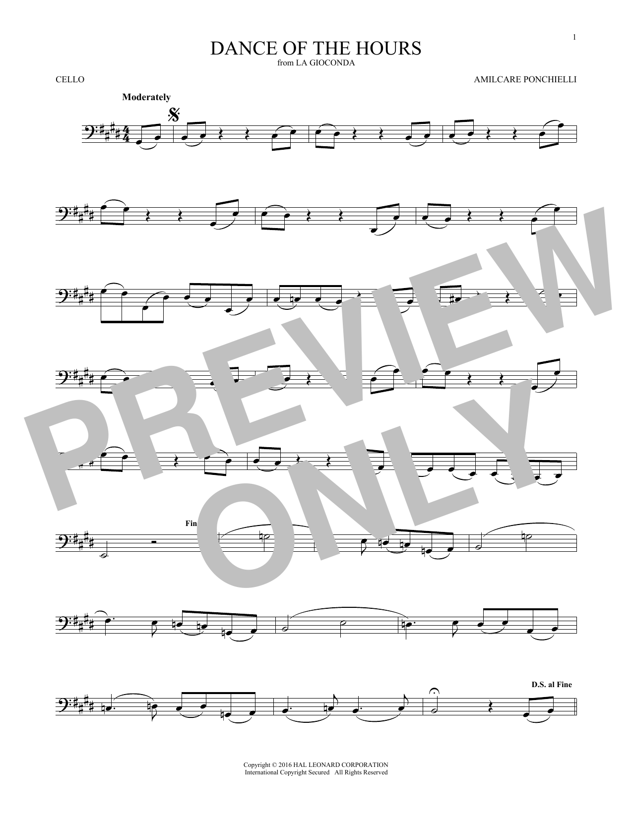 Produktgalerie: Seite 1 von 1 Dance Of The Hours, A. Ponchielli, Violoncello