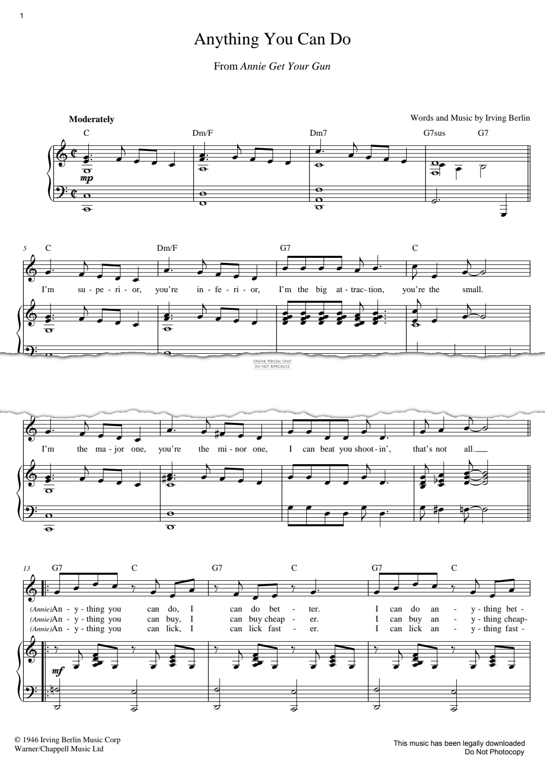 gallery: Anything You Can Do, Irving Berlin