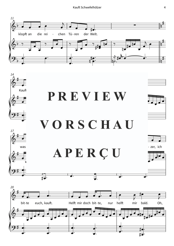 Produktgalerie: Seite 6 von 9 Kauft Schwefelhölzer, , Gesang und Klavier