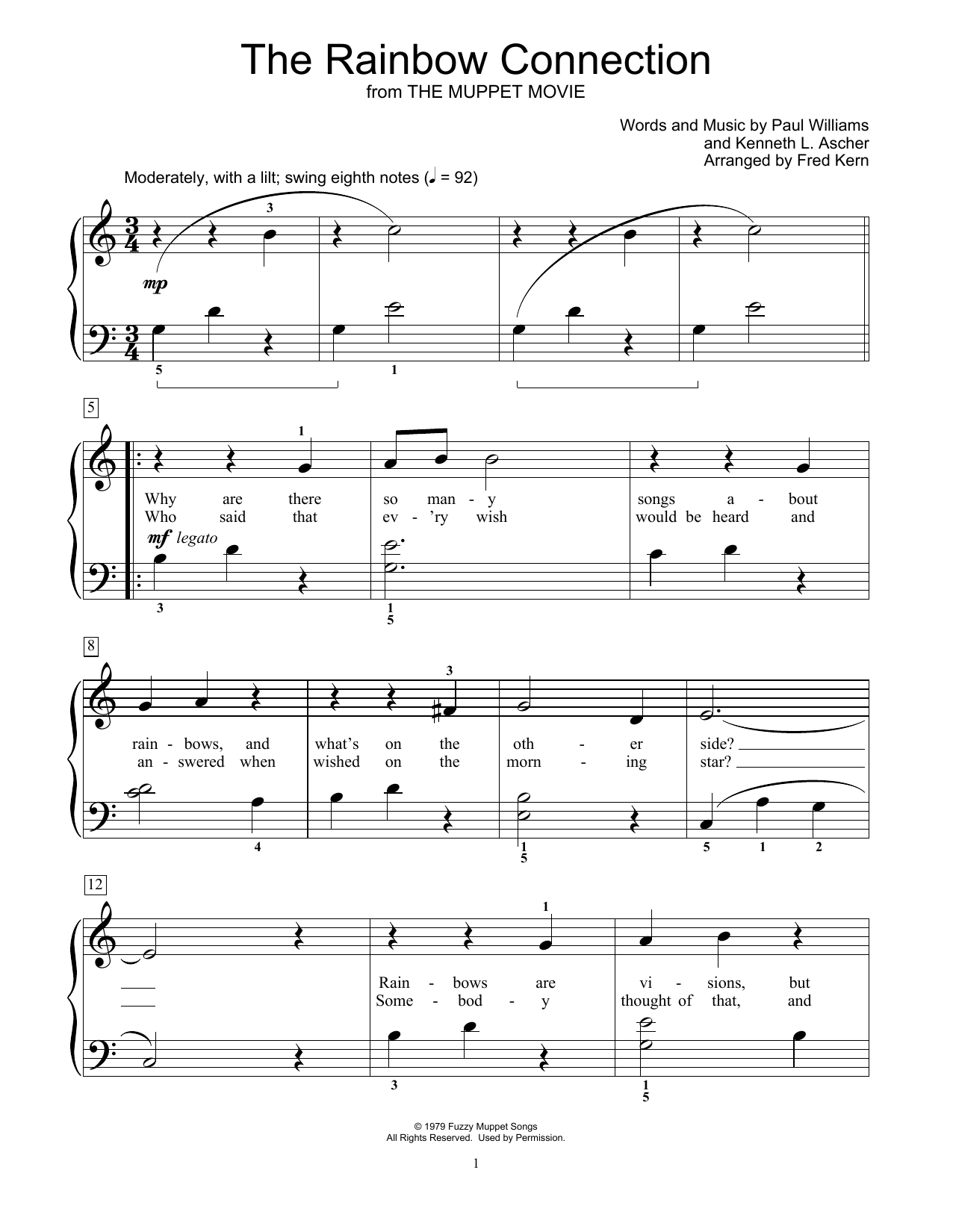 Produktbild zu: The Rainbow Connection (arr. Fred Kern)