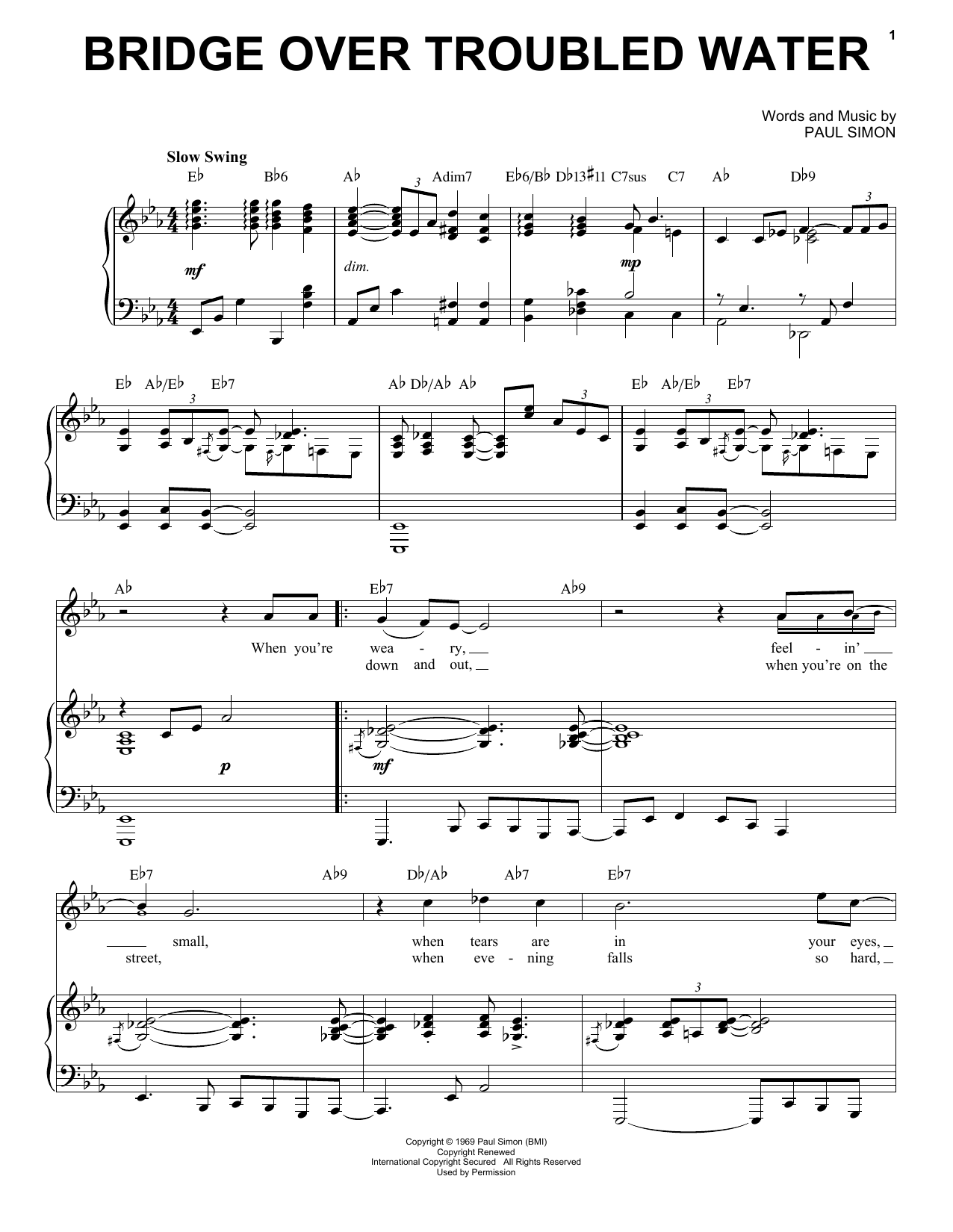 Produktbild zu: Bridge Over Troubled Water [Jazz version] (arr. Brent Edstrom)
