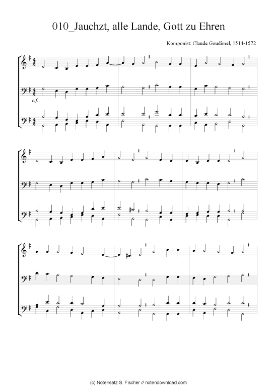 Produktbild zu: Jauchzt, alle Lande, Gott zu Ehren Claude Goudimel, 1514-1572