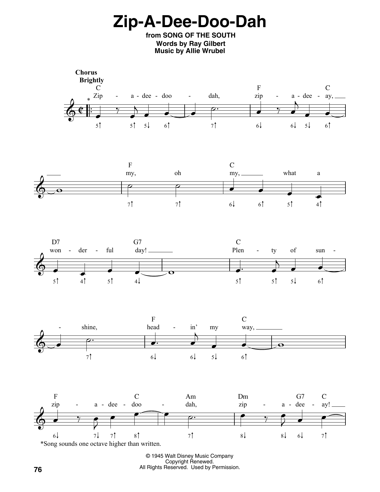 Product gallery: Page 1 of 1 Zip-A-Dee-Doo-Dah (from Song Of The South), James Baskett