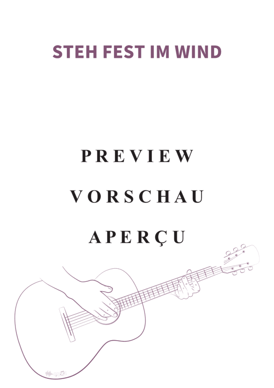 Produktgalerie: Seite 2 von 5 Steh fest im Wind, Yvaine, Gesang und Akkorde Leadsheet