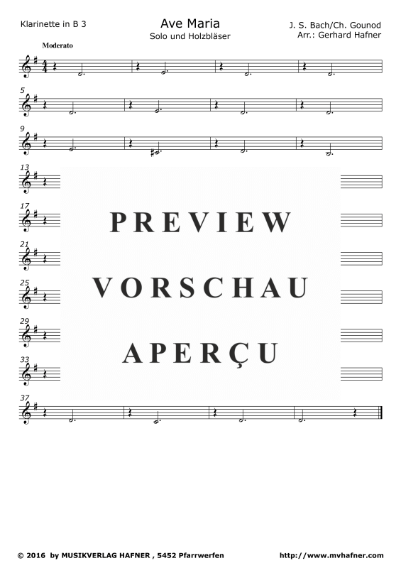 Product gallery: Page 9 of 11 Ave Maria, , (Clarinet Quintet)