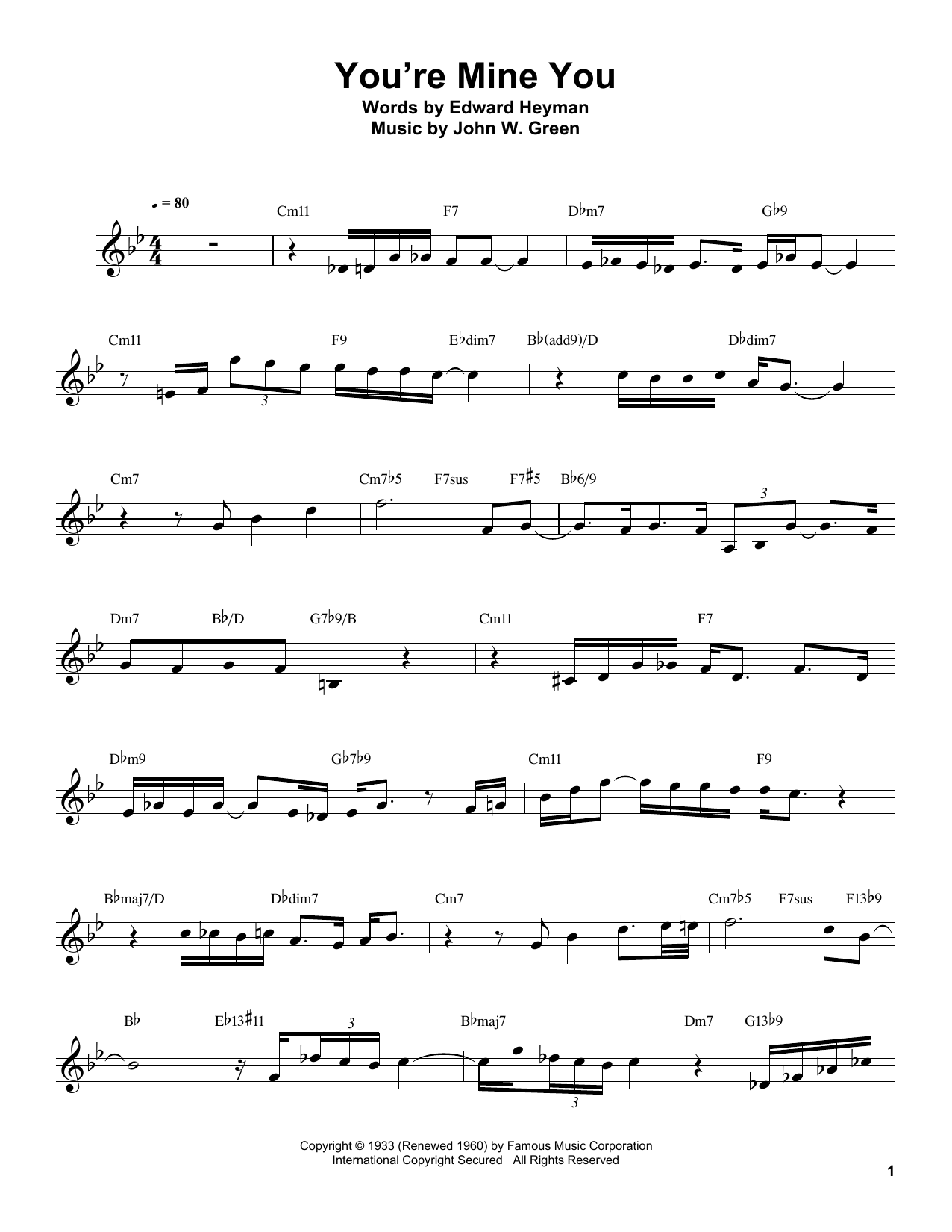 Product gallery: Page 1 of 1 You're Mine You, Buddy DeFranco