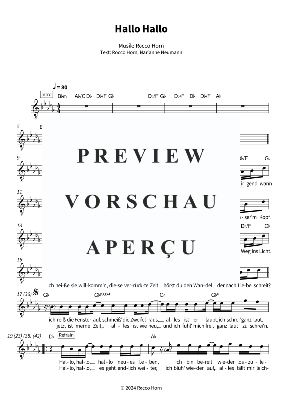 Produktgalerie: Seite 4 von 6 Hallo Hallo, Berge, (Leadsheet)