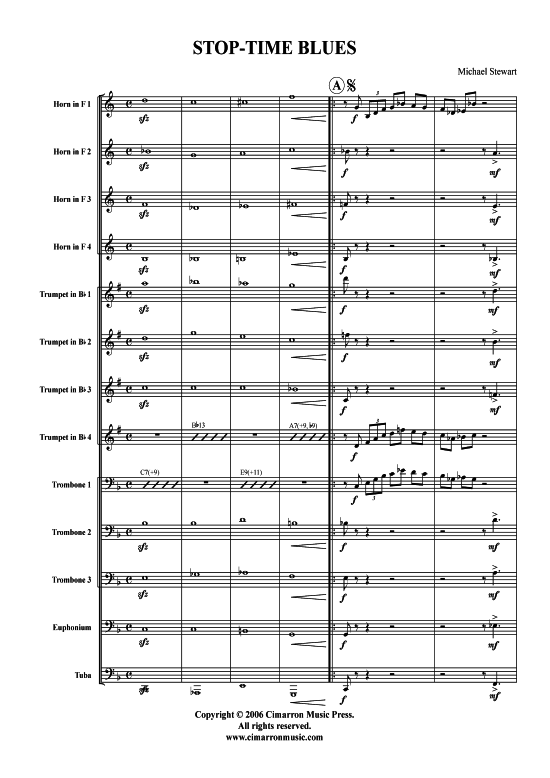 Product picture to: Stop-Time Blues Michael Stewart