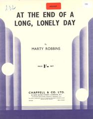 cover: At The End Of A Long, Lonely Day, Marty Robbins