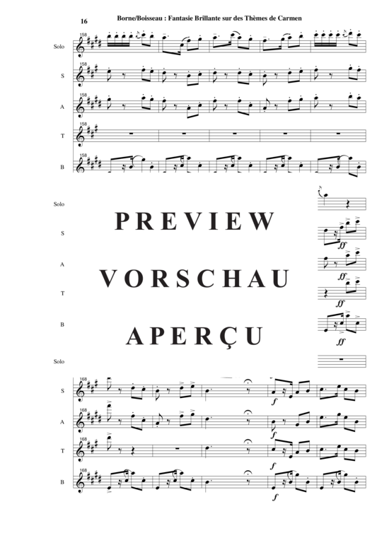 Product gallery: Page 17 of 21 Fantaisie Brillante sur des Thèmes de Carmen , , (saxophone quartet + alto saxophone solo)