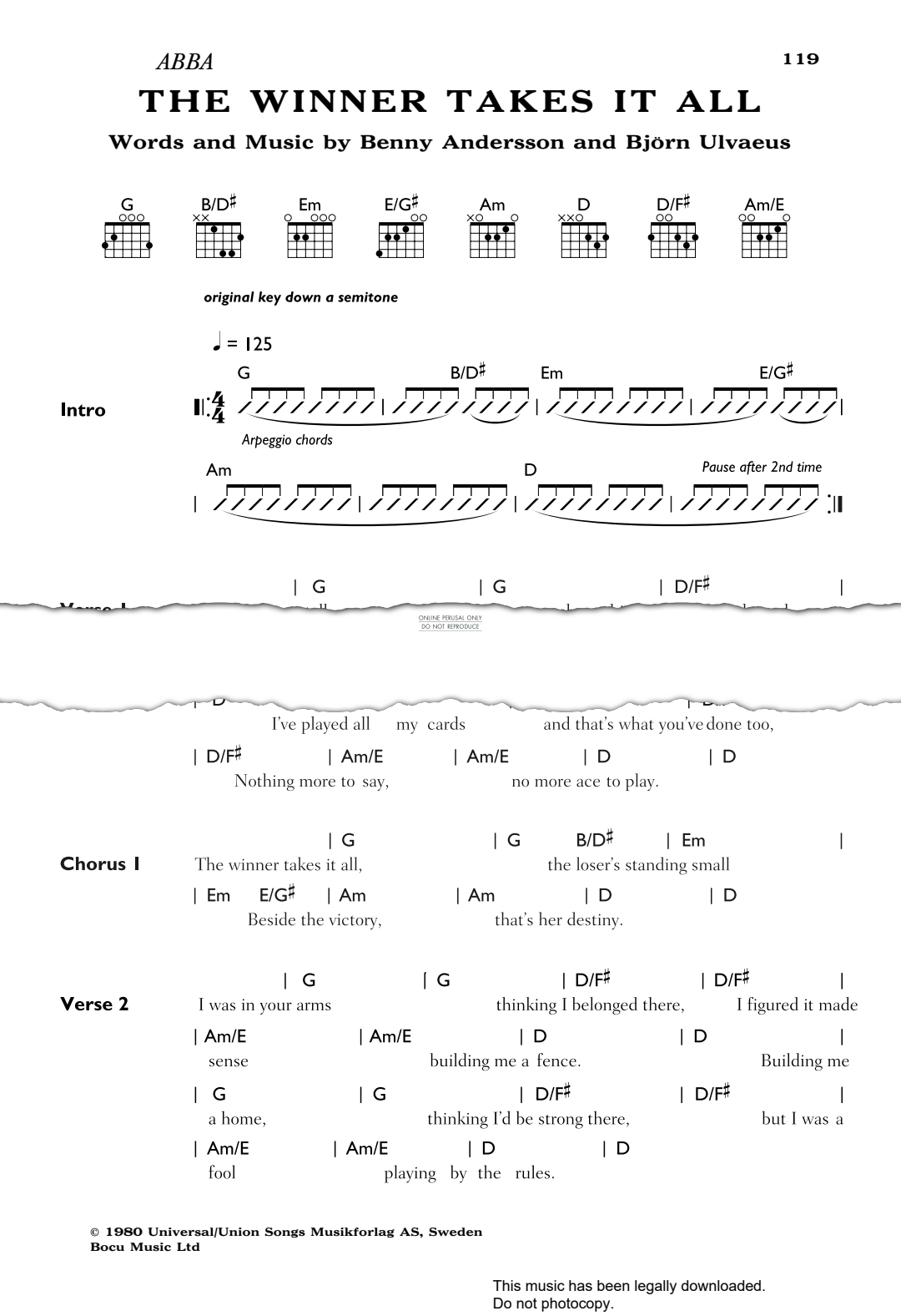 gallery: The Winner Takes It All, ABBA, Gesang, Gitarre