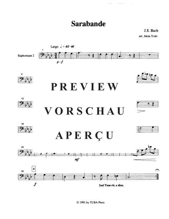 Product gallery: Page 14 of 19 Sarabande and Bouree , , (Tuba Quartett EETT)