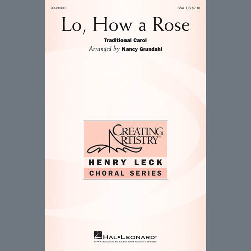 Product picture to: Lo, How A Rose (arr. Nancy Grundahl)
