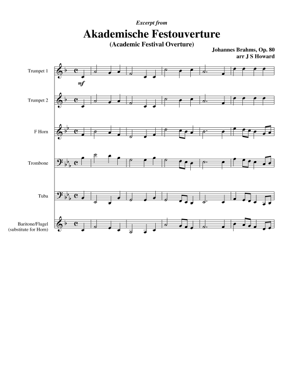 Product picture to: Academic Festival OvertureJohannes Brahms