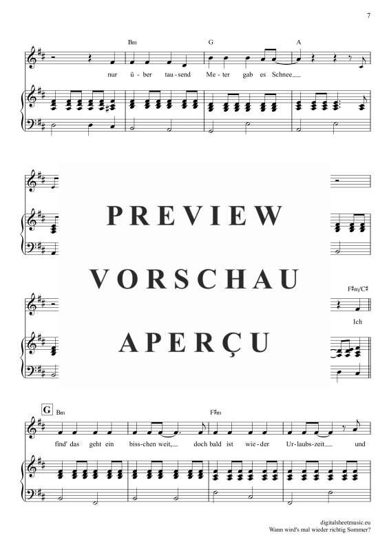 Product gallery: Page 8 of 9 Wann wird’s mal wieder richtig Sommer , Carrell, Rudi, Gesang mit Klavierbegleitung