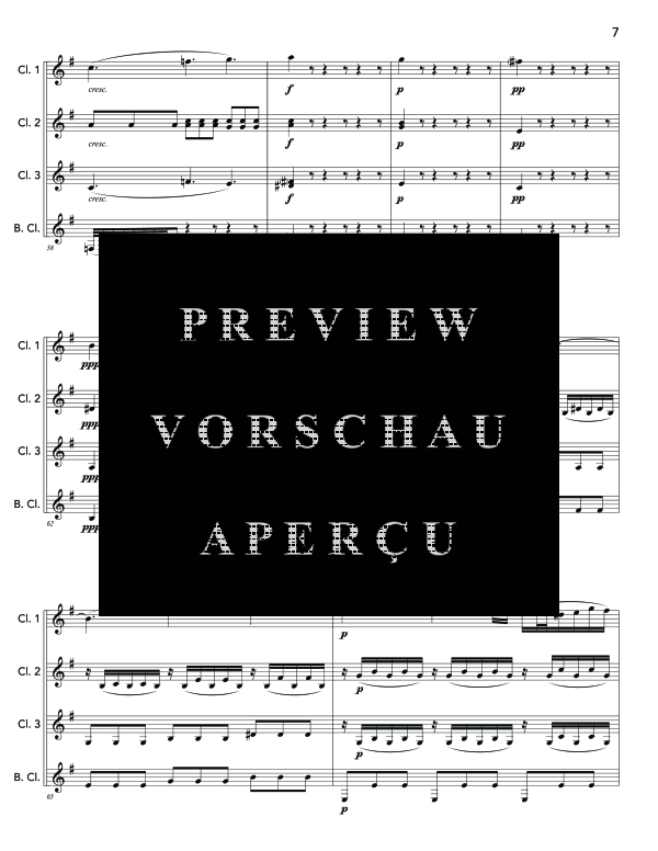Product gallery: Page 11 of 11 String Quartet No. 1, Mvts. 2 and 3, , (Clarinet Quartet)