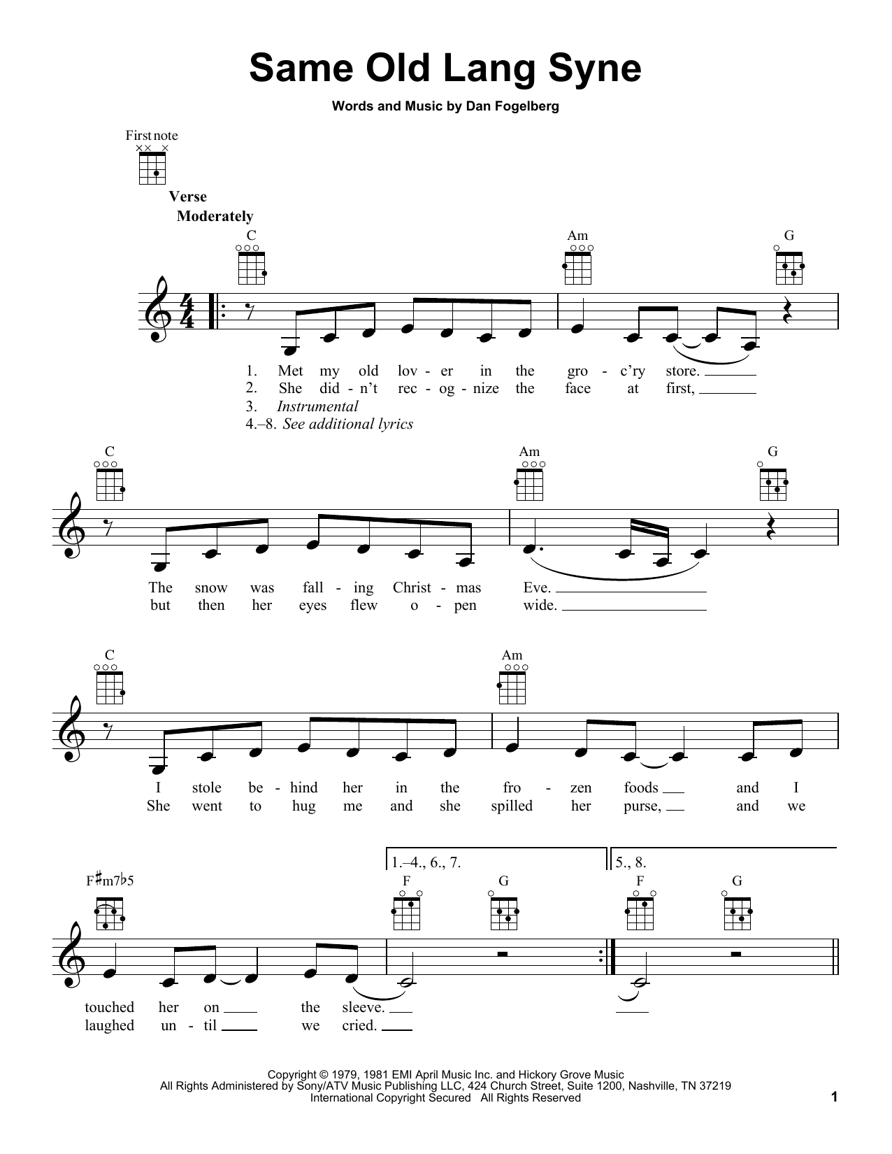 Product gallery: Page 1 of 1 Same Old Lang Syne, Dan Fogelberg
