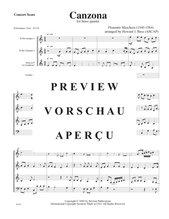 Produktgalerie: Seite 4 von 12 Canzona , , (Blechbläserquartett T T H/P P)