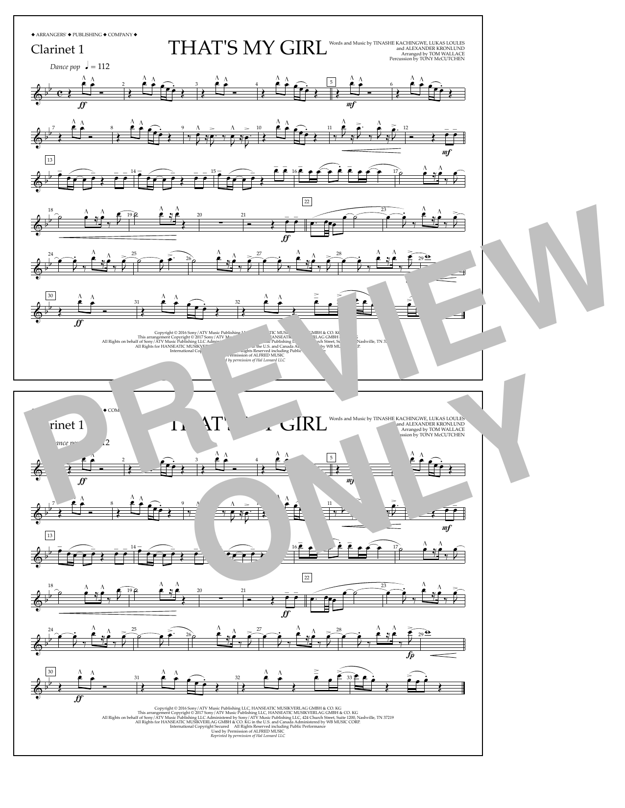 Produktbild zu: That's My Girl - Clarinet 1