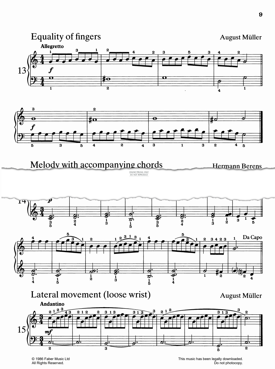Produktgalerie: Seite 1 von 1 Equality Of Fingers, August Müller, Klavier