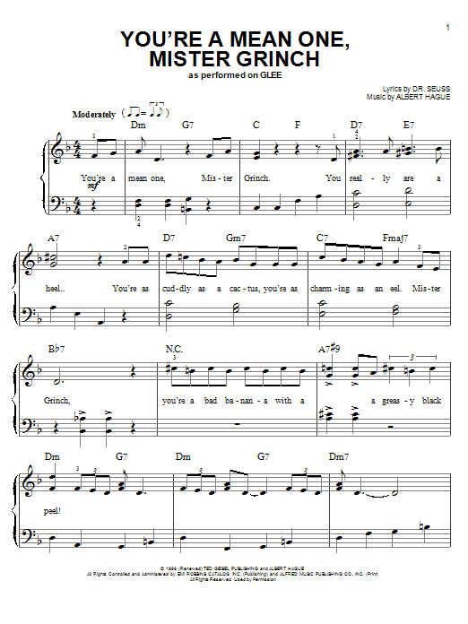 Produktbild zu: You're A Mean One, Mr. Grinch