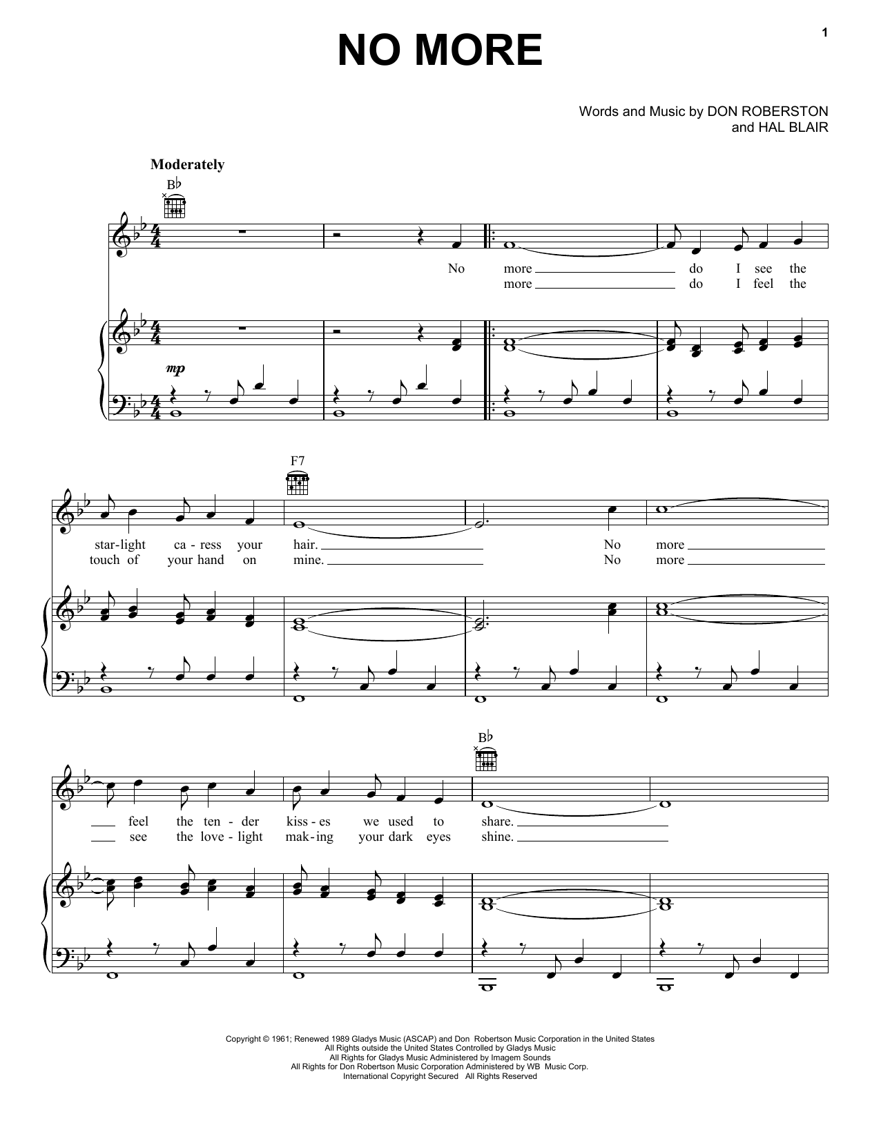 Produktgalerie: Seite 1 von 1 No More, Elvis Presley, Gesang, Gitarre, Klavier