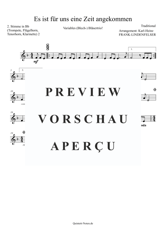 Product gallery: Page 8 of 11 Es ist für uns eine Zeit angekommen, , Brass Trio