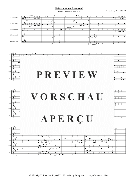 gallery: Geborn ist uns Emmanuel, , Saxophonquintett AATTB