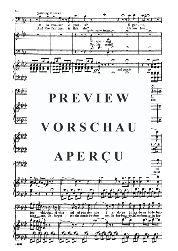 Produktgalerie: Seite 5 von 6 Vi ravviso o luoghi ameni, , Bass und Klavier