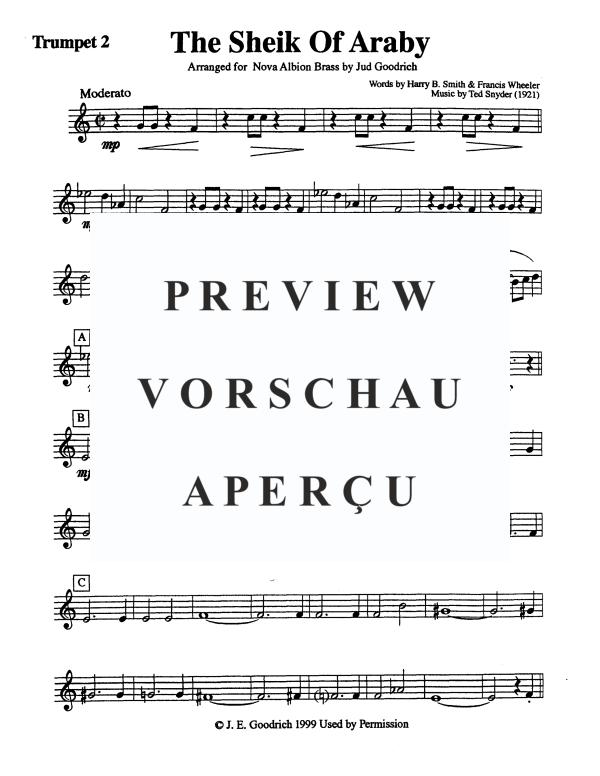 Produktgalerie: Seite 11 von 11 The Sheik of Araby, , Blechbläser Quintett